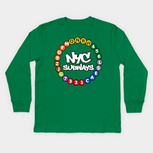 NYC Subways Kids Long Sleeve T-Shirt